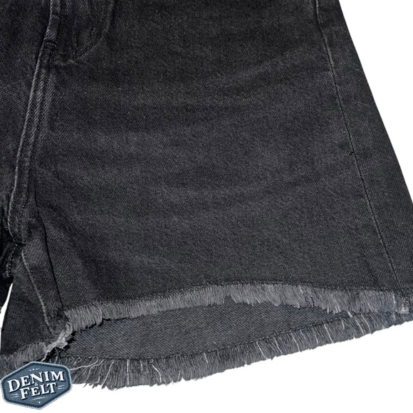 Aviator Nation Women’s Black HI RISE SKATER CUTOFF RAINBOW BACK POCKET SHORTS🌈 - Picture 5 of 12